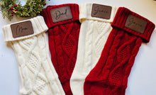 Christmas Stocking with Leather Patch