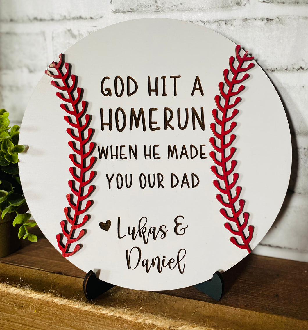 Homerun Dad Sign